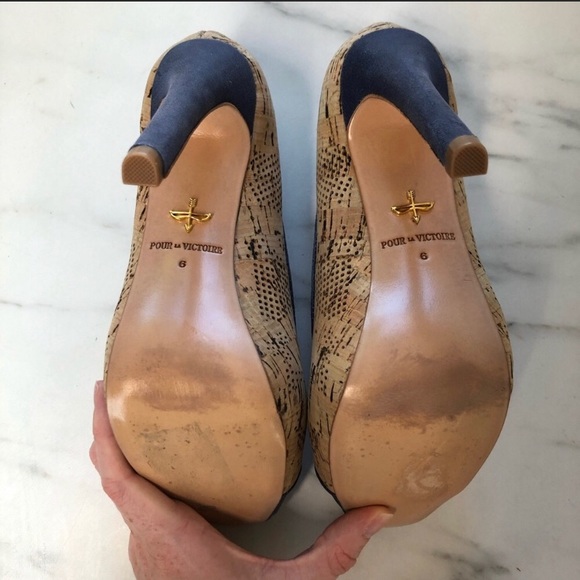 Pour La Victoire Gianna Cork Heels Size 6 M - Picture 8 of 8